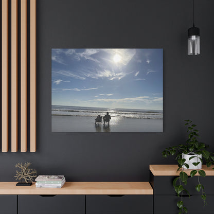 Beach Day Canvas Wall Art - Coastal Home Decor - Ocean Landscape - Serene Beach Print - 16 Sizes Available