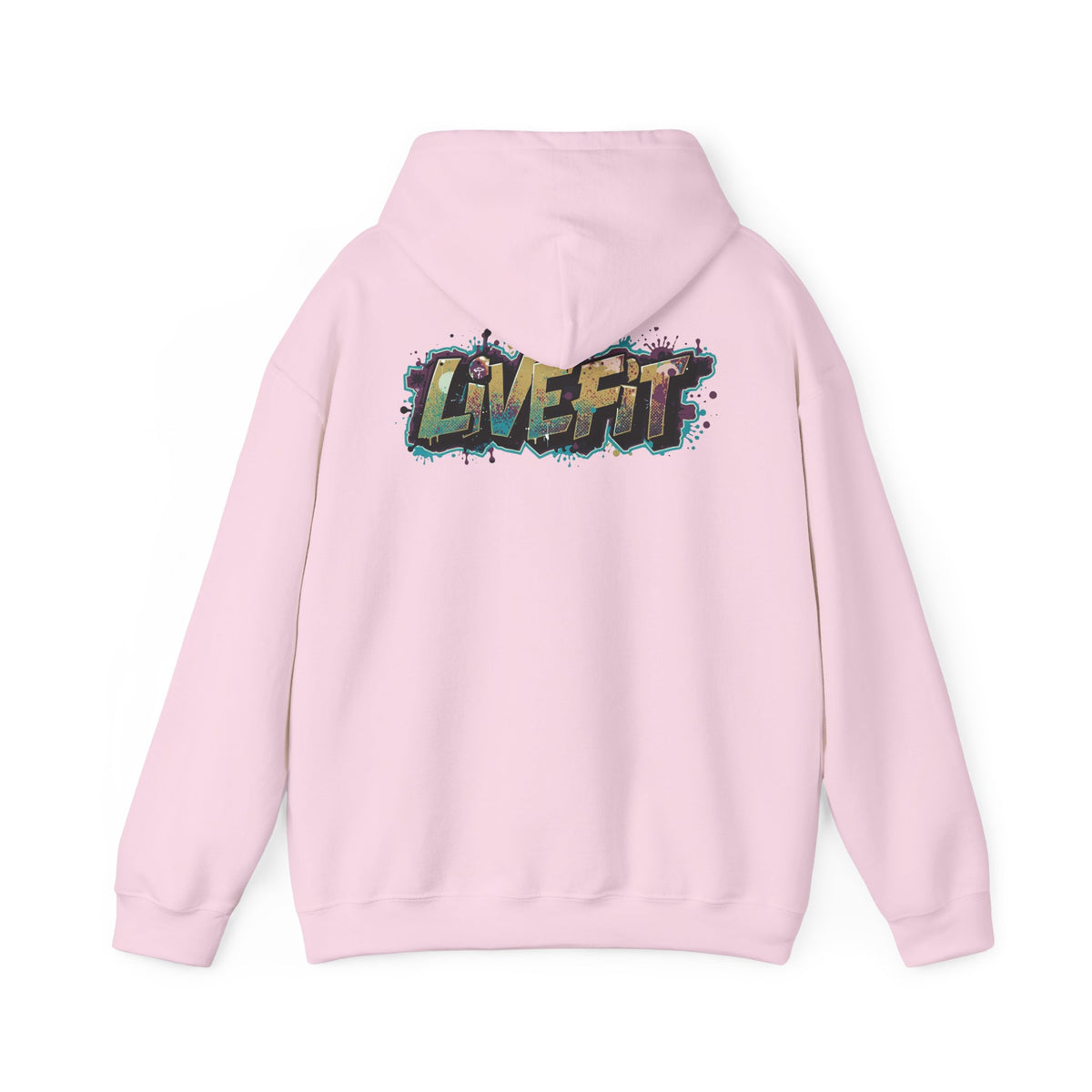 LIVE FIT Hoodie - Unisex Heavy Blend Sweatshirt - Fitness Gym Wear - Workout Apparel - S-5XL