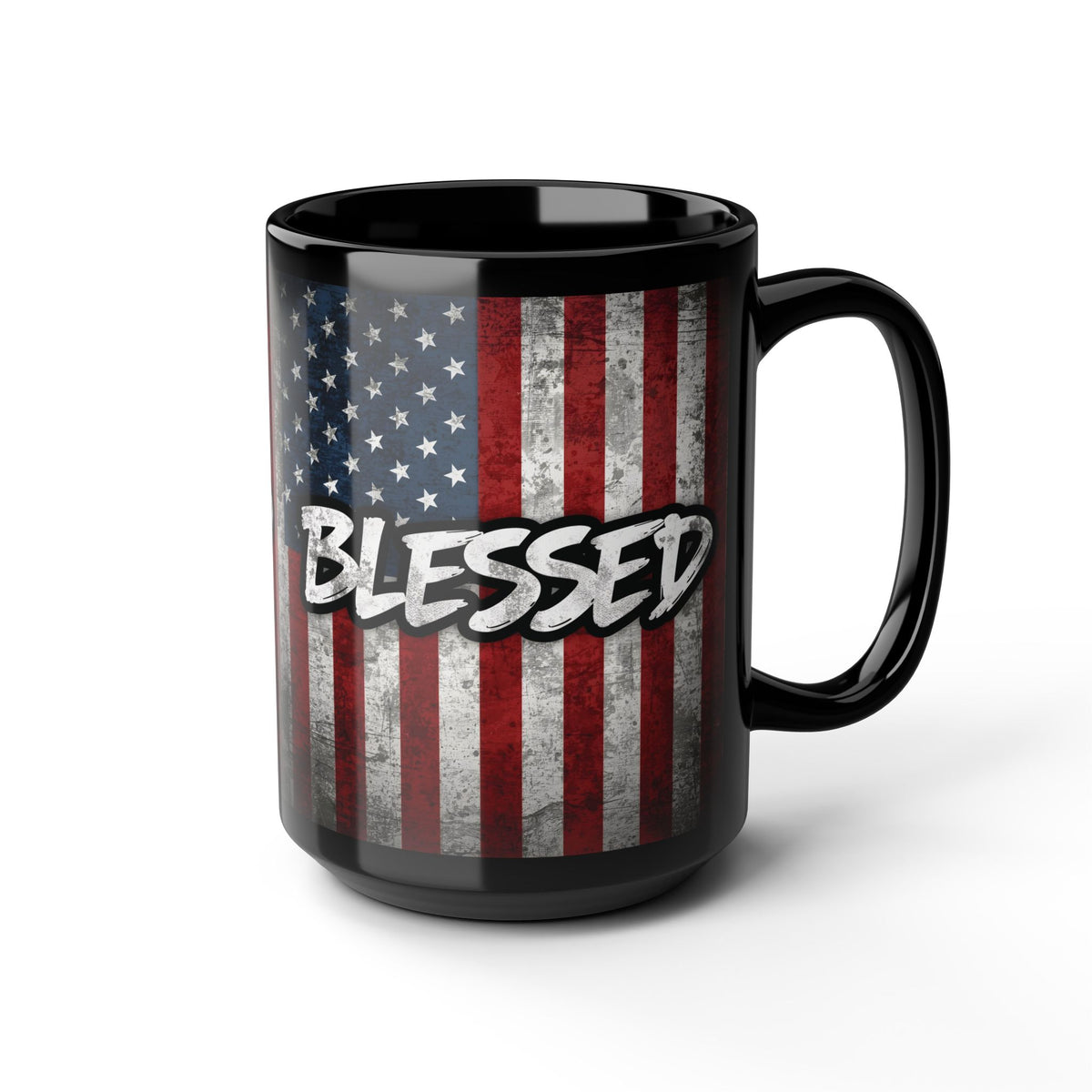 Blessed Mug - Vintage American Flag Design - Patriotic Gift - 11oz/15oz