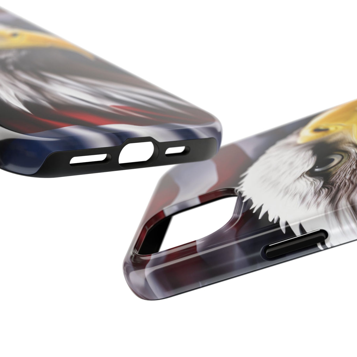 Patriotic - Bald Eagle - Phone Case - Tough Phone Case - American Flag Design - Gift for Veterans - National Holidays - Outdoor Adventures - Eagle Lover