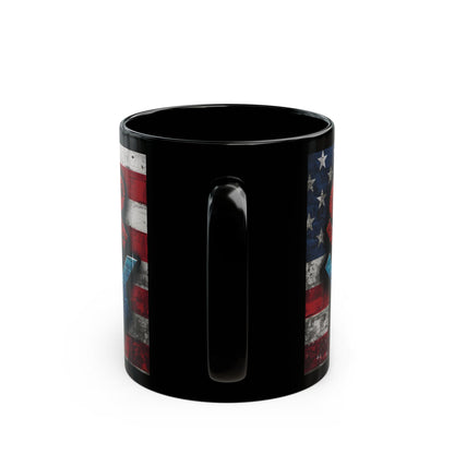 Stronger Than Yesterday! Motivational Mug - American Flag - 11oz/15oz