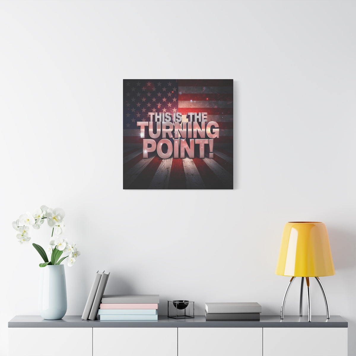 This Is The Turning Point! Canvas Wall Art - Patriotic American Flag - Red White Blue - Gallery Wrapped - 36 Sizes