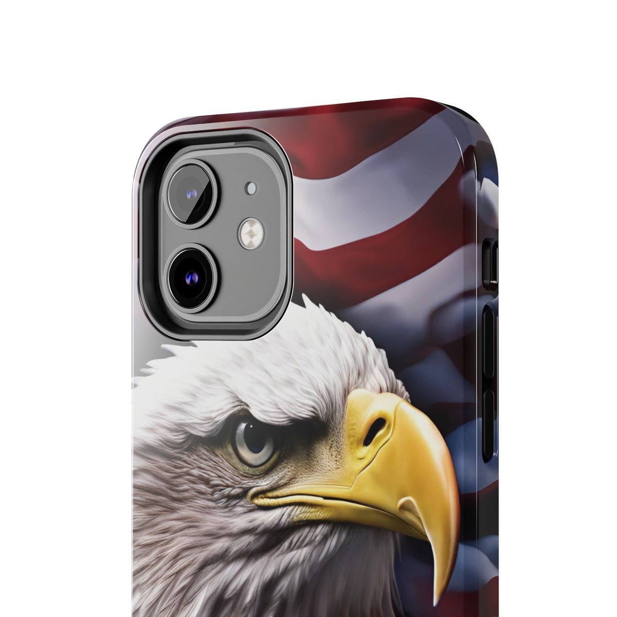 Patriotic - Bald Eagle - Phone Case - Tough Phone Case - American Flag Design - Gift for Veterans - National Holidays - Outdoor Adventures - Eagle Lover