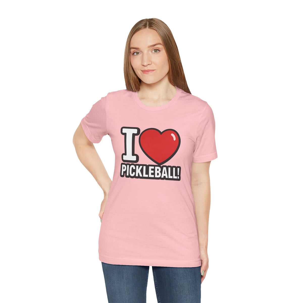 I Love Pickleball T-Shirt - Unisex Pickleball Tee - Court Sports Gift - XS-4XL