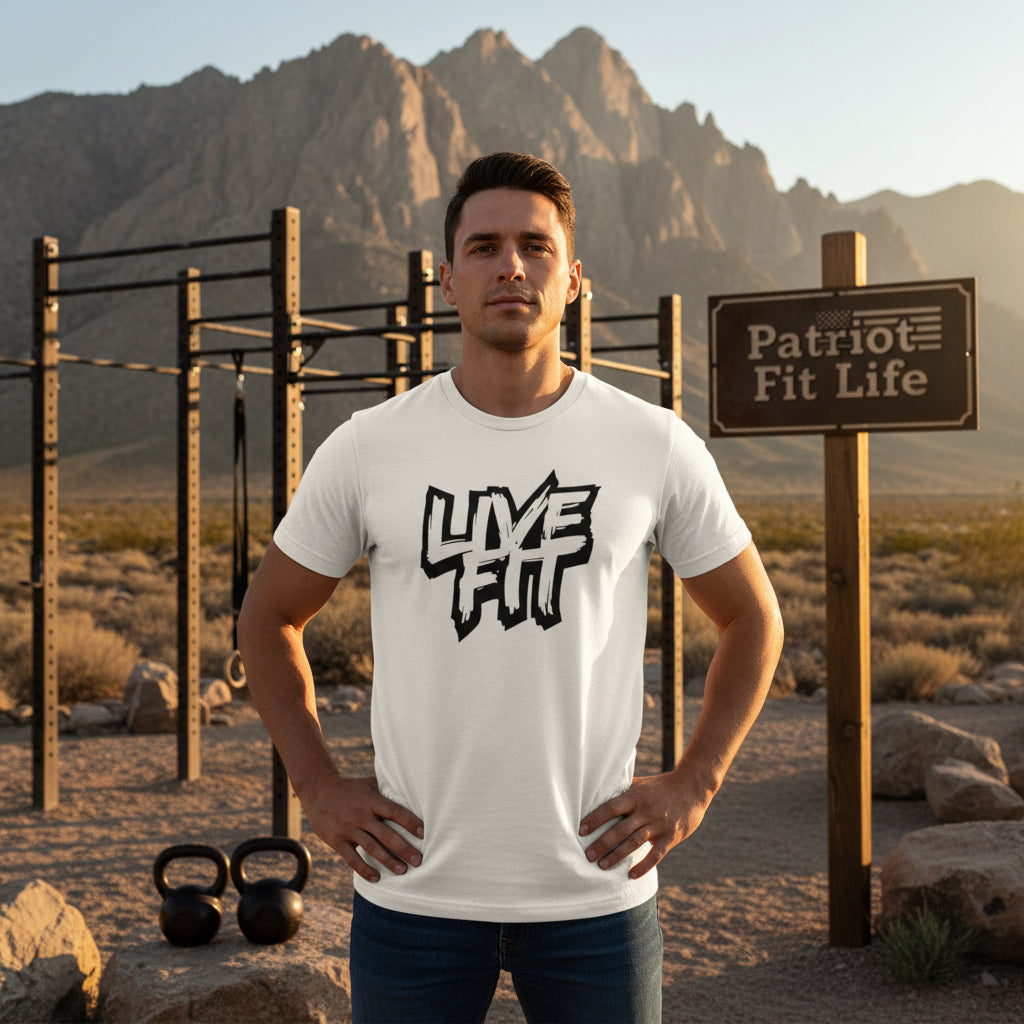 LIVE FIT Unisex Jersey Tee - Premium Fitness Shirt