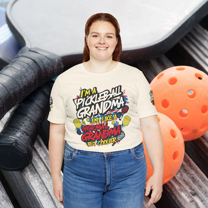 Pickleball Grandma T-Shirt - Way Cooler Than Normal - Funny Unisex Jersey Tee - XS-4XL