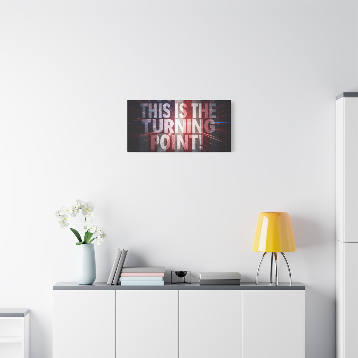 This Is The Turning Point! Canvas Wall Art - Patriotic American Flag - Red White Blue - Motivational Decor - 36 Sizes