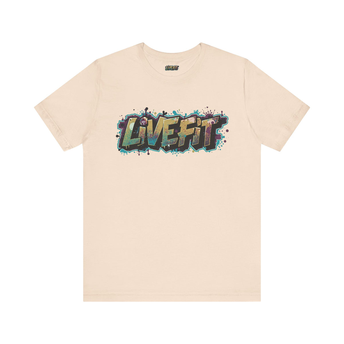 LIVE FIT Graphic Fitness Tee - Motivational Workout T-Shirt - Unisex XS-4XL