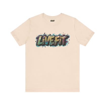 LIVE FIT Graphic Fitness Tee - Motivational Workout T-Shirt - Unisex XS-4XL