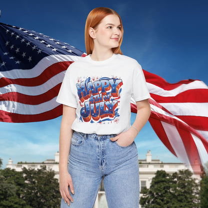 Happy 4th of July T-Shirt - Independence Day Bald Eagle - American Flag Graphic Tee