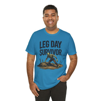 Leg Day Survivor Tee - Fitness Shirt - Workout Apparel - Gym Gift - Unisex Graphic Tee - Funny T-shirt