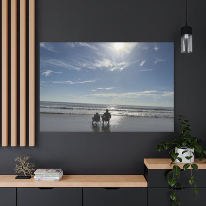 Beach Day Canvas Wall Art - Coastal Home Decor - Ocean Landscape - Serene Beach Print - 16 Sizes Available