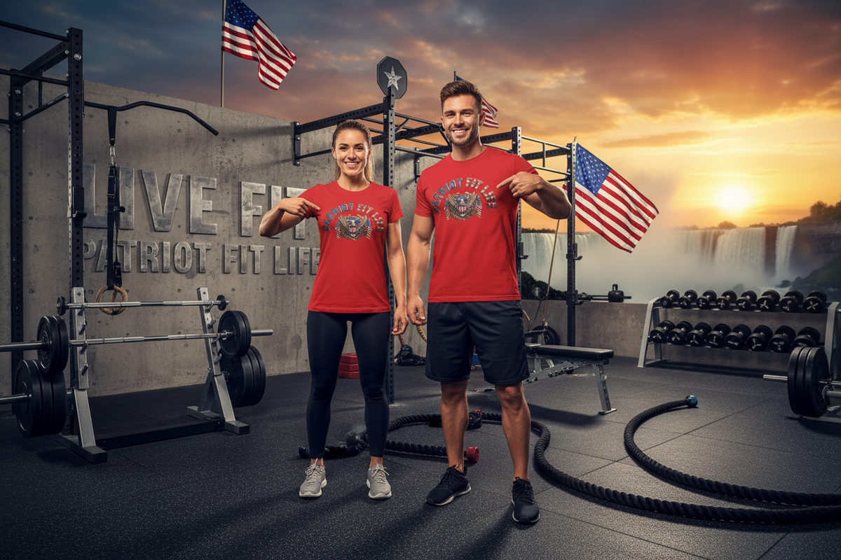 Patriot Fit Life Tee - American Eagle Flag Graphic T-Shirt - LIVE FIT