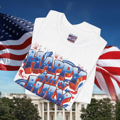 Happy 4th of July T-Shirt - Independence Day Bald Eagle - American Flag Graphic Tee