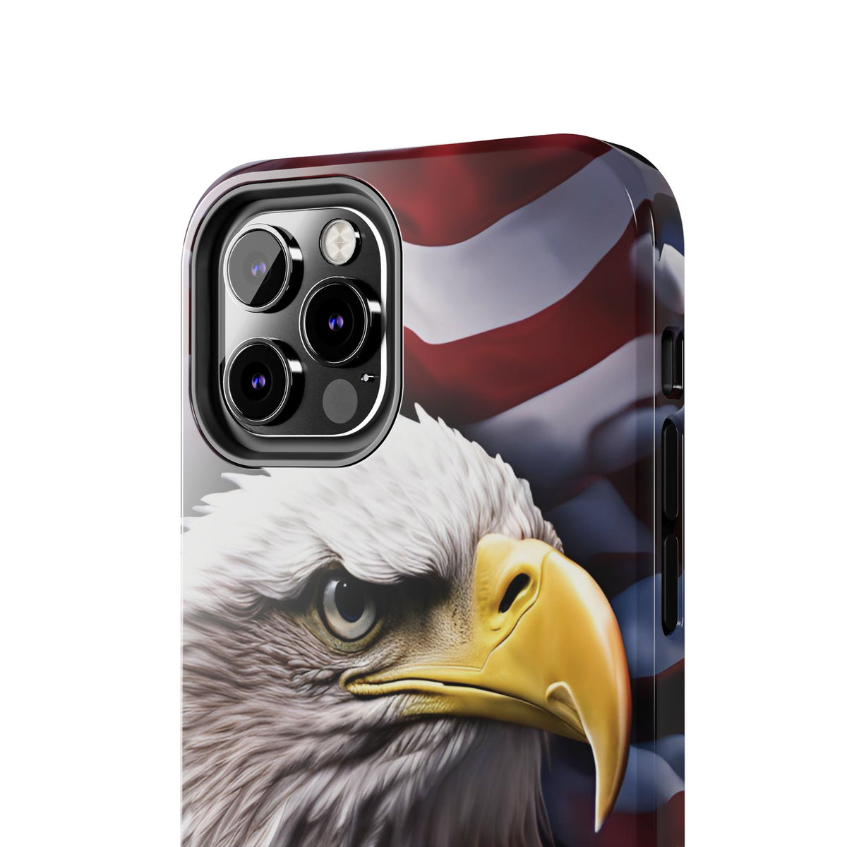 Patriotic - Bald Eagle - Phone Case - Tough Phone Case - American Flag Design - Gift for Veterans - National Holidays - Outdoor Adventures - Eagle Lover