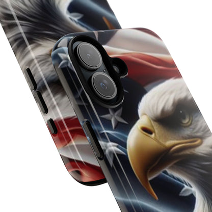 Patriotic Eagle American Flag Phone Case - Gift for Veterans - Independence Day - Memorial Day