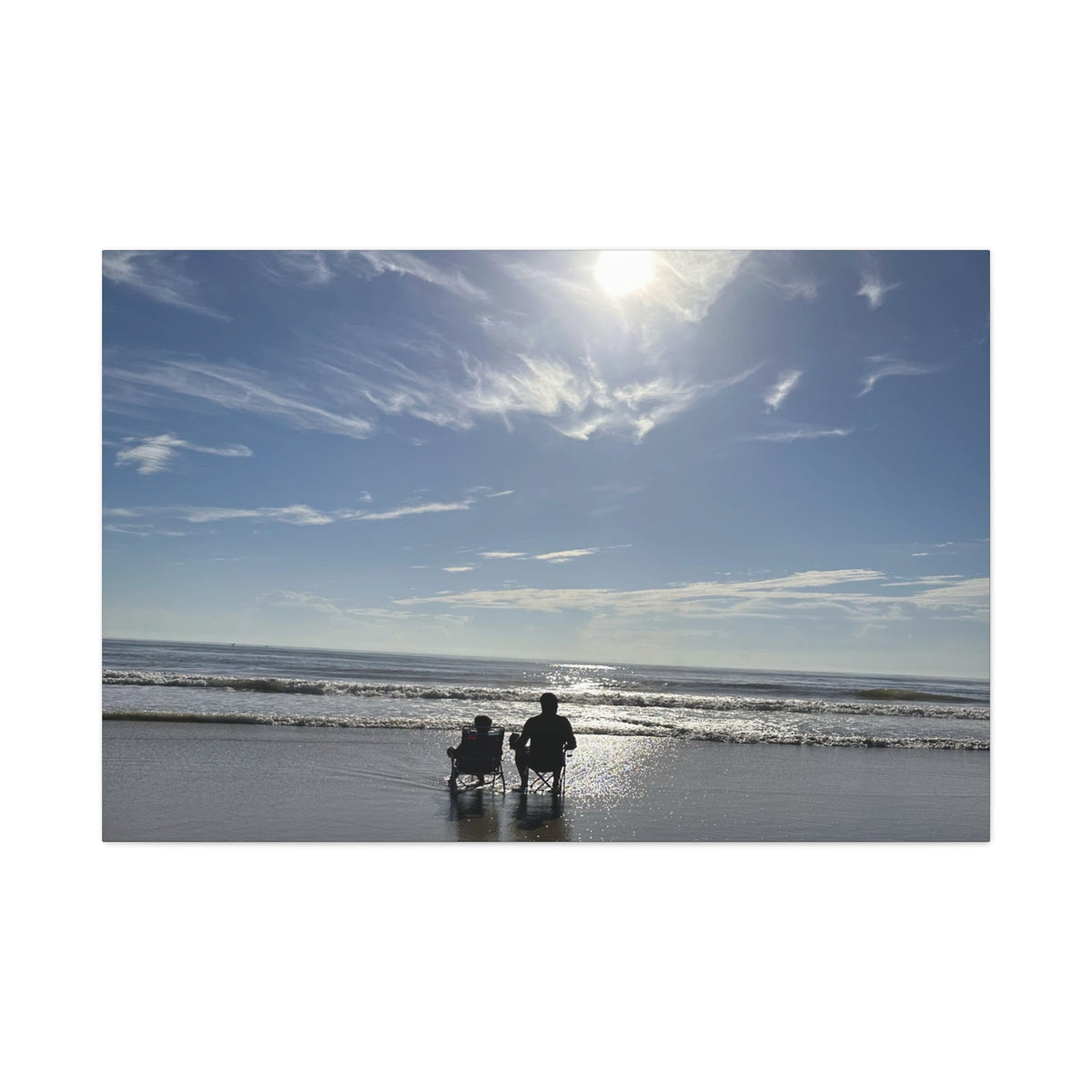Beach Day Canvas Wall Art - Coastal Home Decor - Ocean Landscape - Serene Beach Print - 16 Sizes Available
