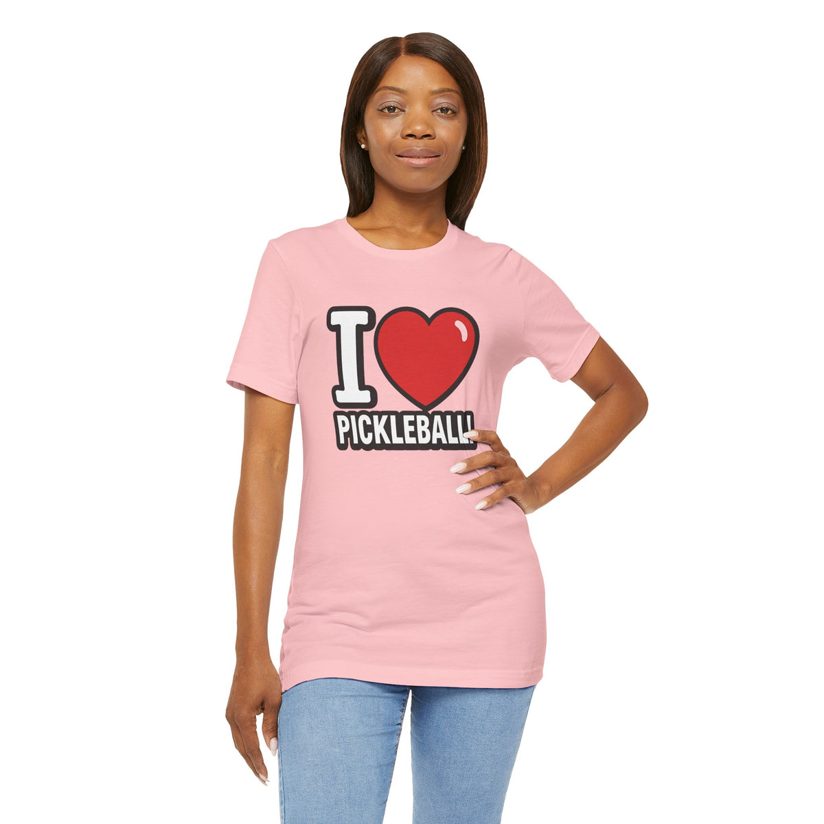 I Love Pickleball T-Shirt - Unisex Pickleball Tee - Court Sports Gift - XS-4XL