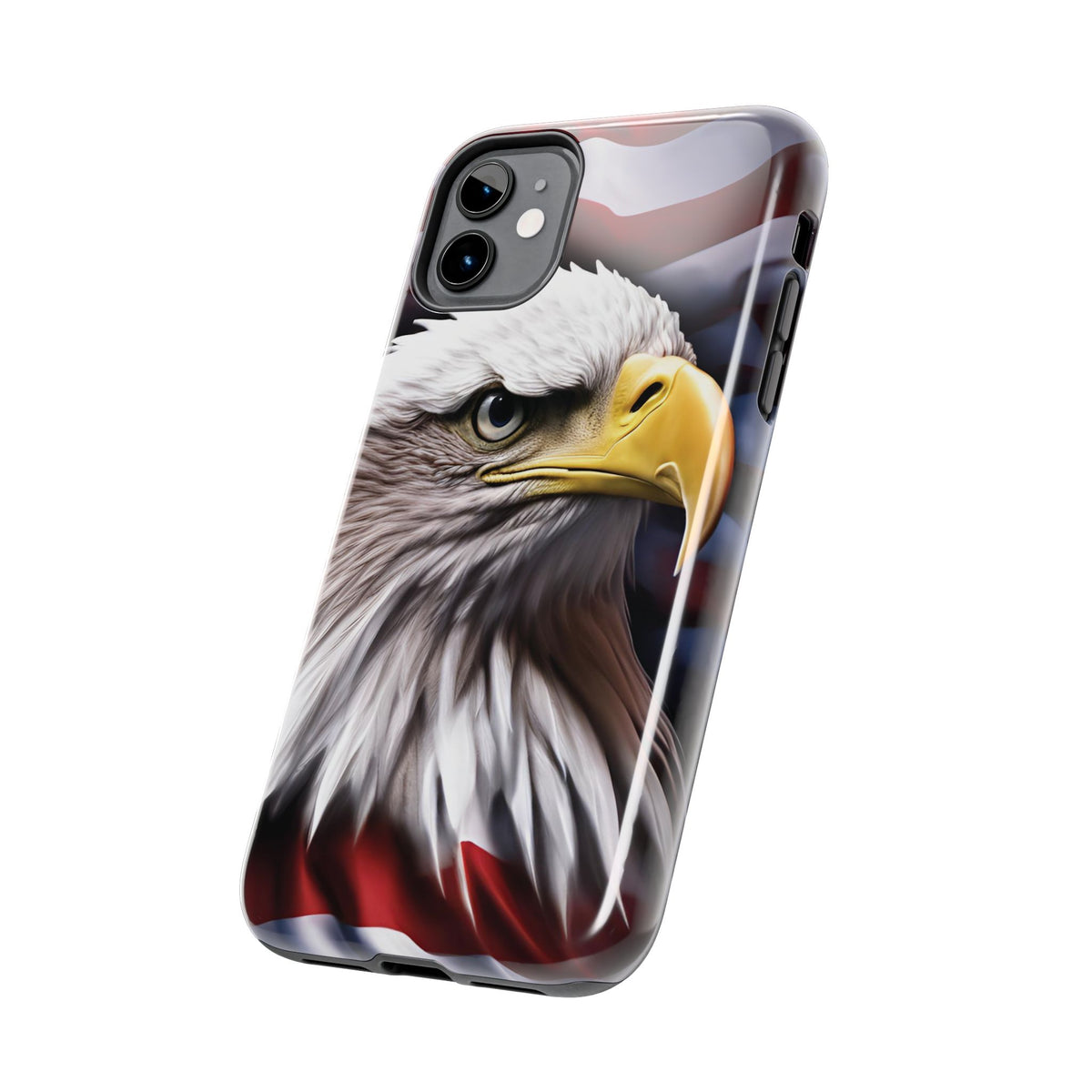 Patriotic - Bald Eagle - Phone Case - Tough Phone Case - American Flag Design - Gift for Veterans - National Holidays - Outdoor Adventures - Eagle Lover