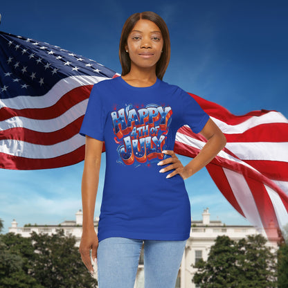 Happy 4th of July T-Shirt - Independence Day Bald Eagle - American Flag Graphic Tee