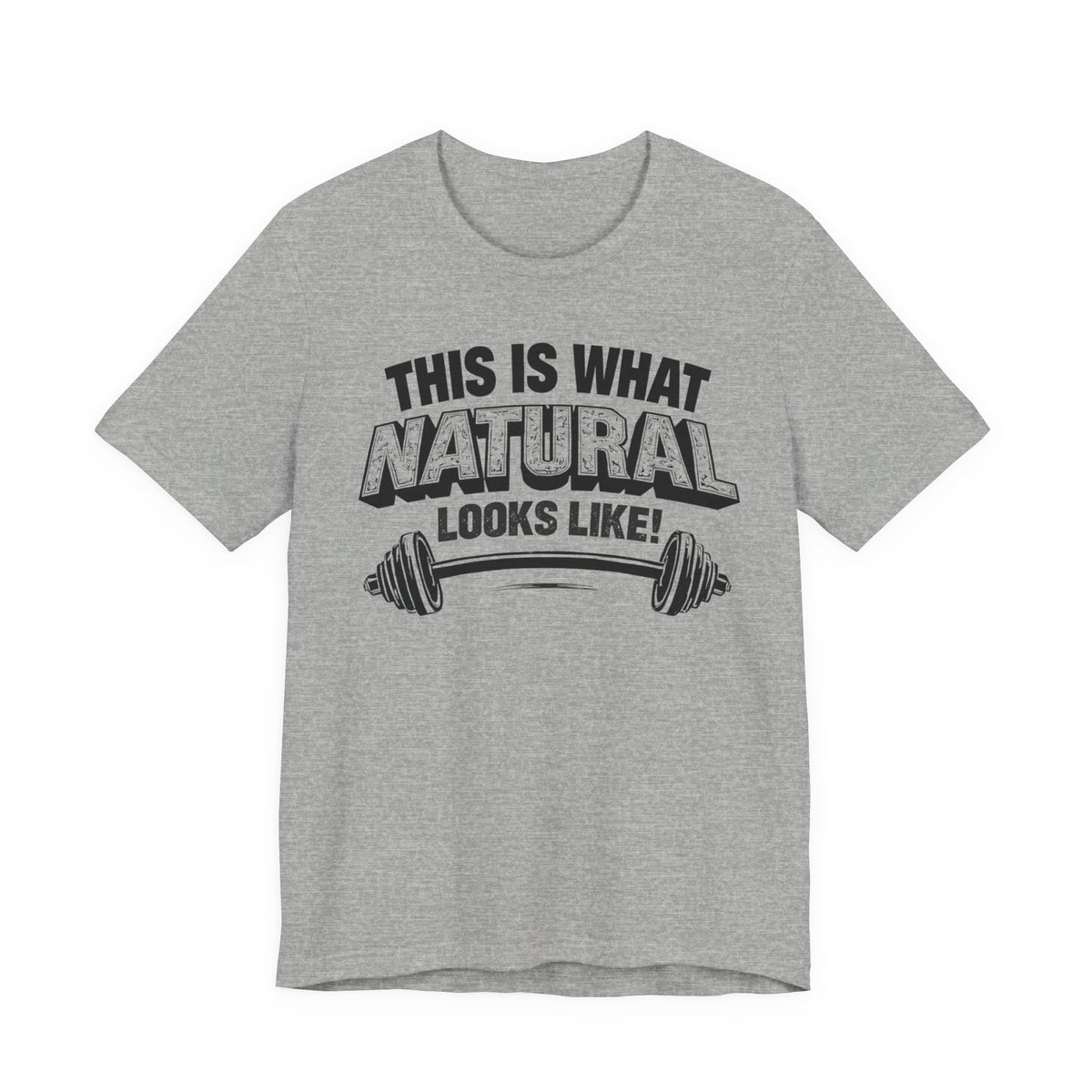 Natural Looks Weightlifting Tee | Gym Graphic T-Shirt