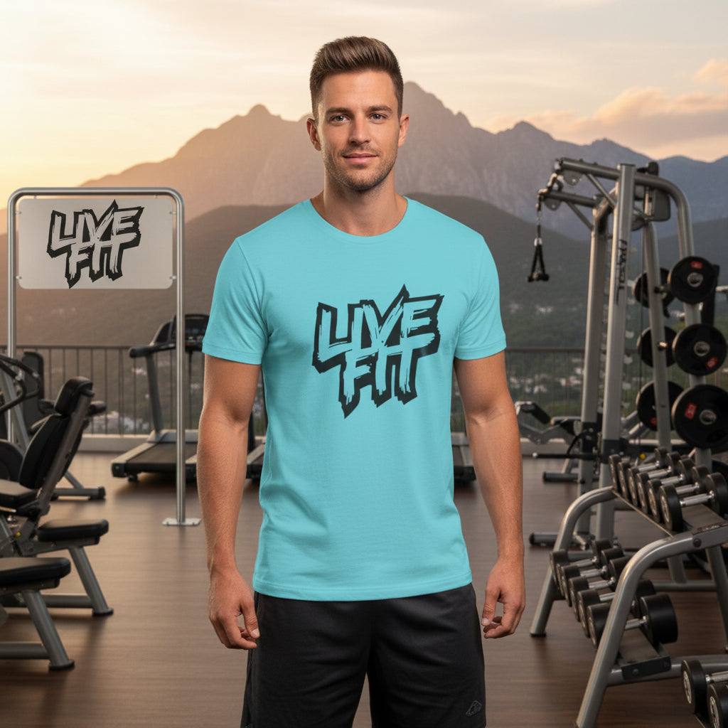 LIVE FIT Unisex Jersey Tee - Premium Fitness Shirt