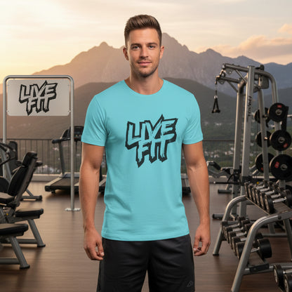 LIVE FIT Unisex Jersey Tee - Premium Fitness Shirt