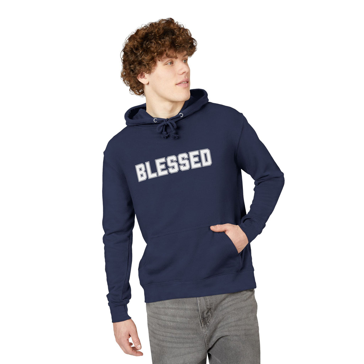 Blessed Hoodie - Cozy French Terry Pullover - Faith Graphic Sweatshirt - Unisex S-5XL