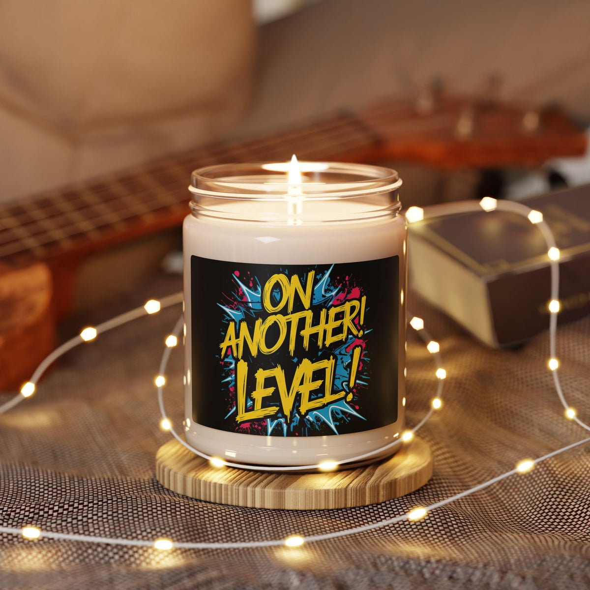 On Another Level Scented Soy Candle - 9oz - Motivational Fitness Gift - Eco-Friendly Home Decor - 10 Scent Options