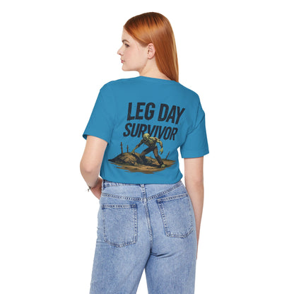 Leg Day Survivor Tee - Fitness Shirt - Workout Apparel - Gym Gift - Unisex Graphic Tee - Funny T-shirt
