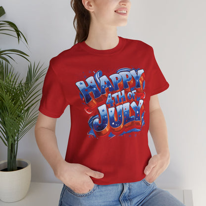 Happy 4th of July T-Shirt - Independence Day Bald Eagle - American Flag Graphic Tee