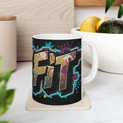 Live Fit White Ceramic Mug (11oz/15oz)