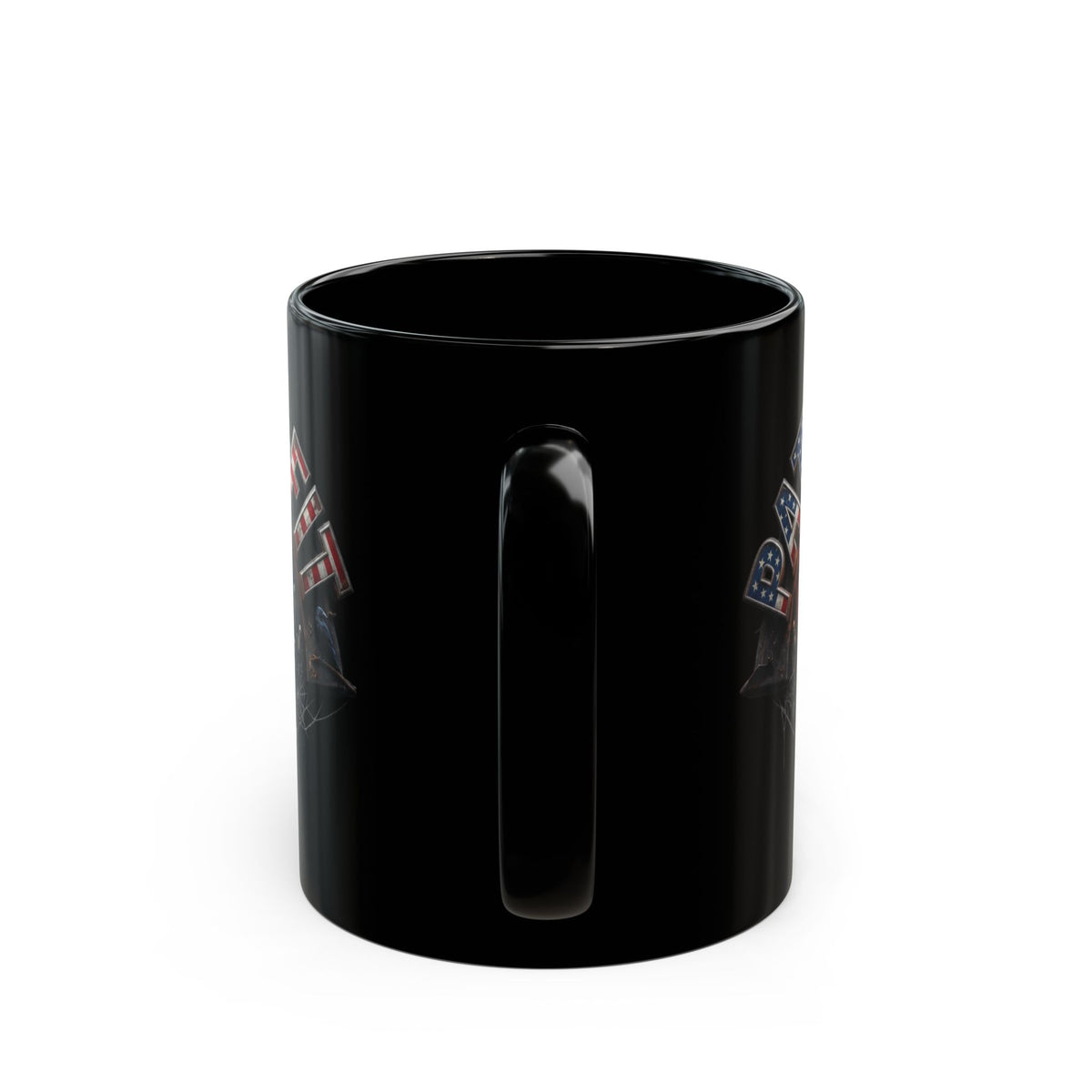 Patriot Fit Life Halloween Mug - Haunted Graveyard Flag Design | 11oz & 15oz