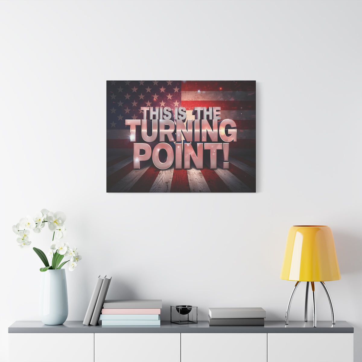 This Is The Turning Point! Canvas Wall Art - Patriotic American Flag - Red White Blue - Gallery Wrapped - 36 Sizes