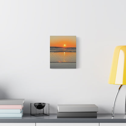Sunset Beach Canvas Print, Ocean Decor, Wall Art, Home Decor, Coastal Artwork for Living Room