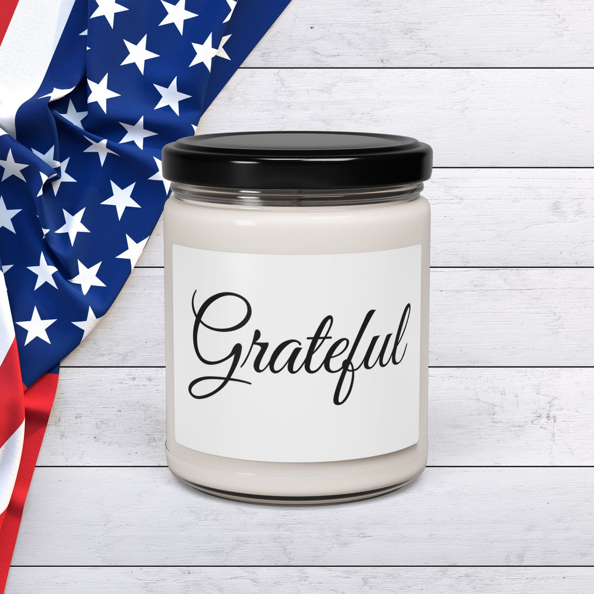 Grateful Print Scented Soy Candle - 9oz - Relaxing Home Decor - Holiday Gift - Cozy Atmosphere - Multiple Scents