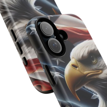 Patriotic Eagle American Flag Phone Case - Gift for Veterans - Independence Day - Memorial Day