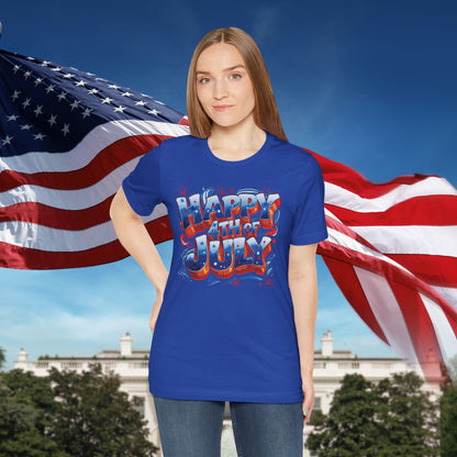 Happy 4th of July T-Shirt - Independence Day Bald Eagle - American Flag Graphic Tee