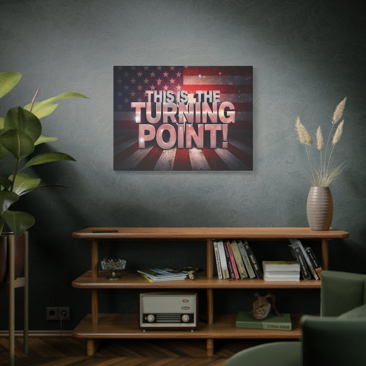 This Is The Turning Point! Canvas Wall Art - Patriotic American Flag - Red White Blue - Gallery Wrapped - 36 Sizes