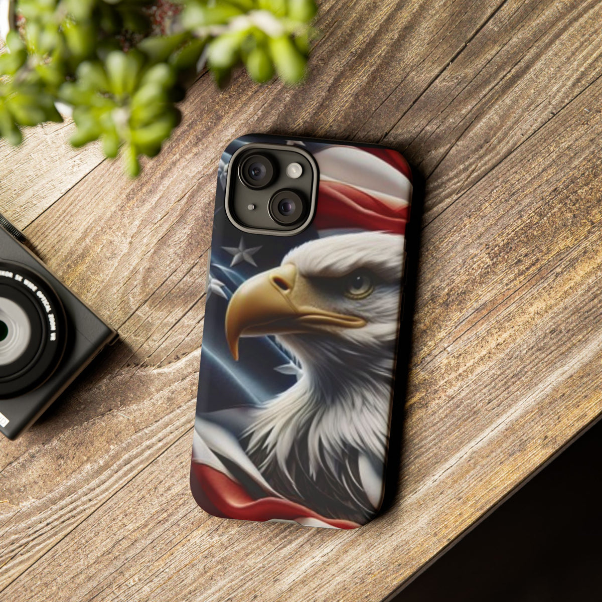 Patriotic Eagle American Flag Phone Case - Gift for Veterans - Independence Day - Memorial Day