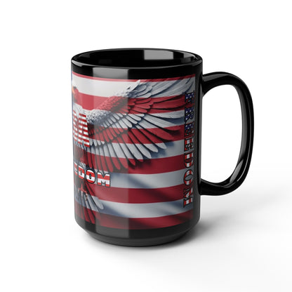 Patriotic Eagle Mug - Vintage American Flag Design - 11oz/15oz