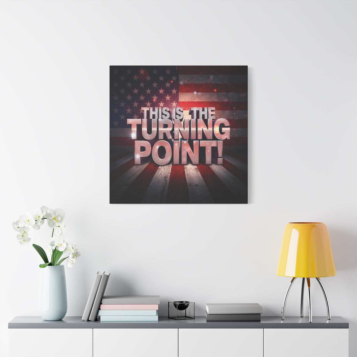 This Is The Turning Point! Canvas Wall Art - Patriotic American Flag - Red White Blue - Gallery Wrapped - 36 Sizes