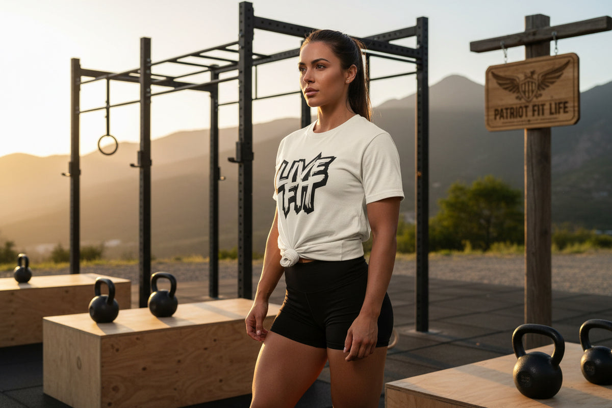LIVE FIT Unisex Jersey Tee - Premium Fitness Shirt