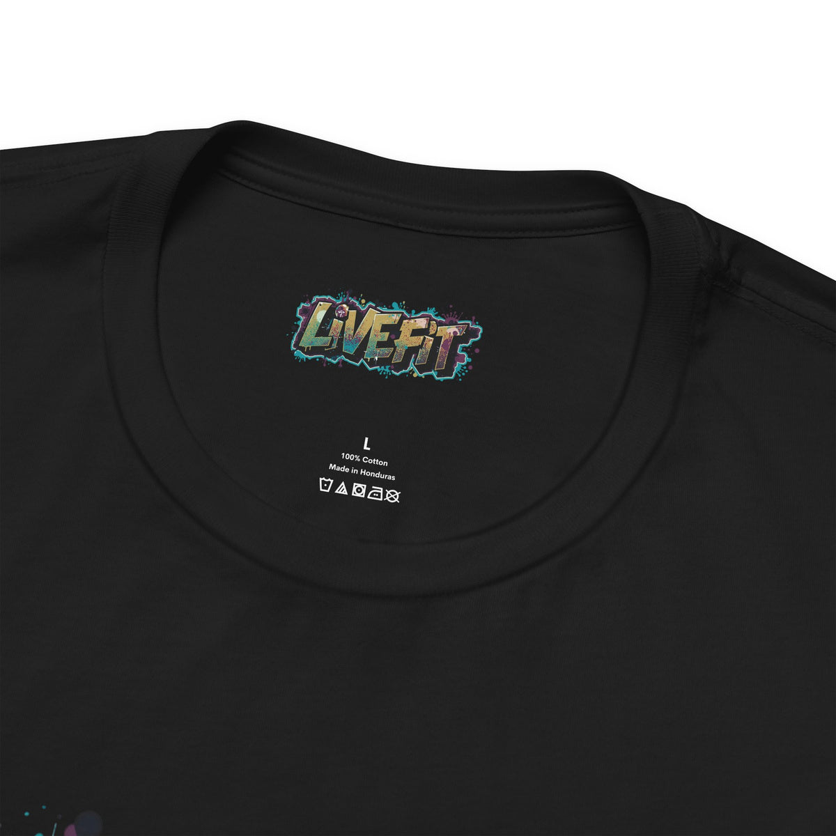 LIVE FIT Graphic Fitness Tee - Motivational Workout T-Shirt - Unisex XS-4XL