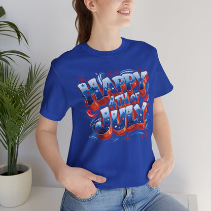 Happy 4th of July T-Shirt - Independence Day Bald Eagle - American Flag Graphic Tee