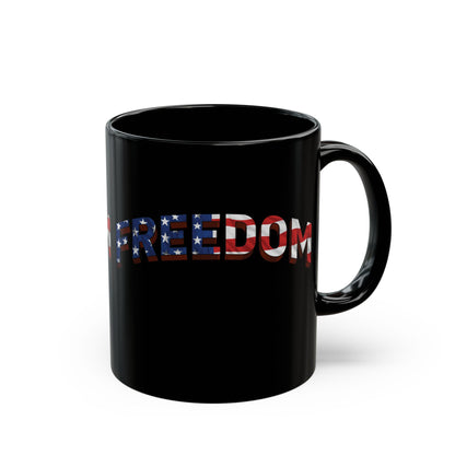 FREEDOM Mug | Patriotic American Flag Stars & Stripes Coffee Cup