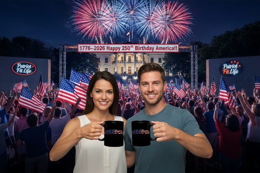 FREEDOM Mug | Patriotic American Flag Stars & Stripes Coffee Cup