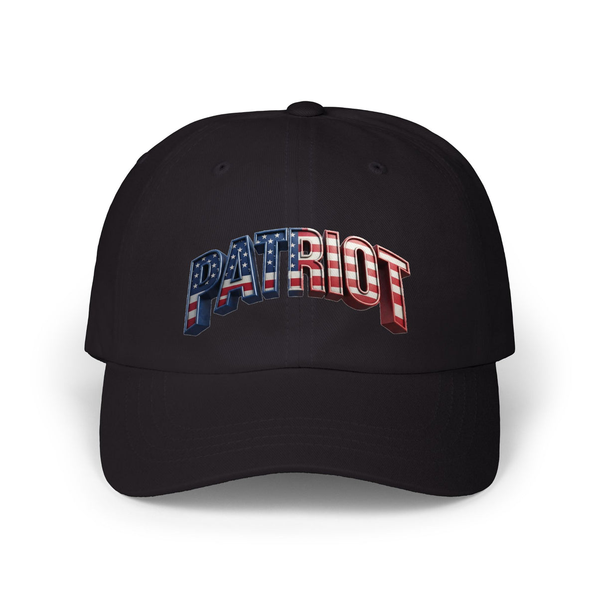 Patriot Fit Life Dad Cap - 3D Arched American Flag 'PATRIOT' Graphic | Adjustable One Size