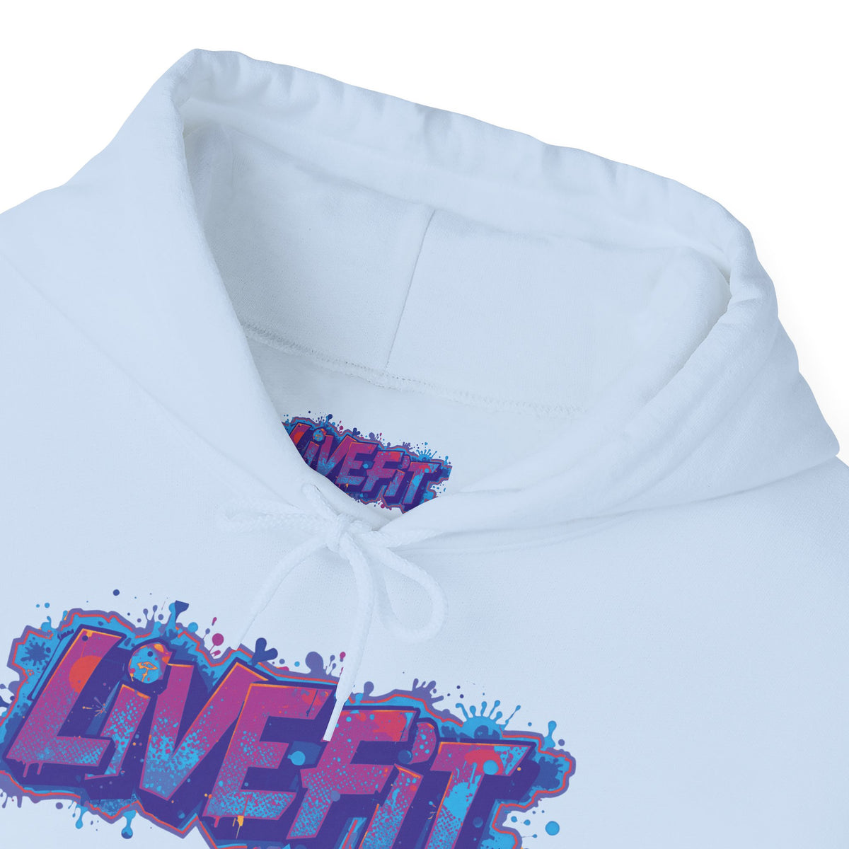 LIVE FIT Hoodie Sweatshirt - Motivational Fitness Pullover - Unisex Gym Hoodie - S-5XL