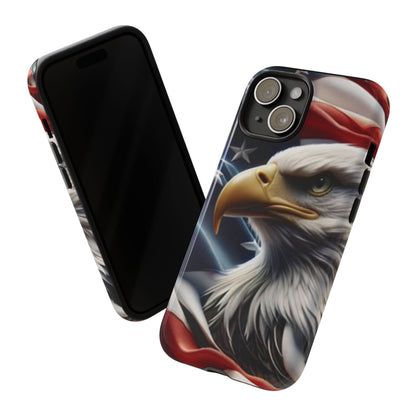 Patriotic Eagle American Flag Phone Case - Gift for Veterans - Independence Day - Memorial Day
